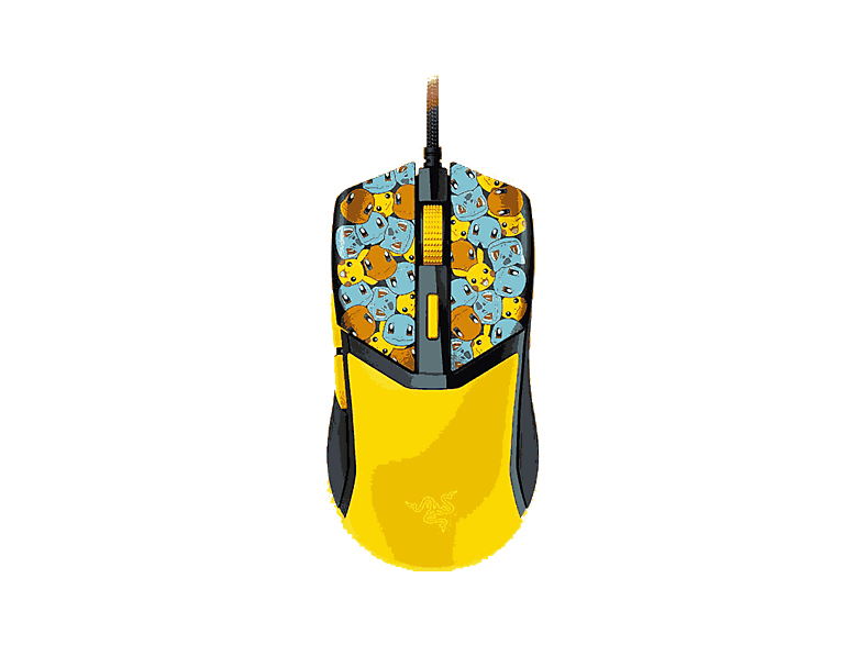 Ratón gaming - Razer Cobra Pokémon Edition, Por cable, 8500 ppp, USB, Amarillo