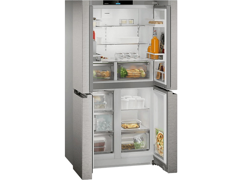 Liebherr Msdd 9012 Pure French-Door-Kühl-Gefrierkombination (576 l, D, 1805 mm hoch, No Frost (verminderte Eisbildung), Silber)