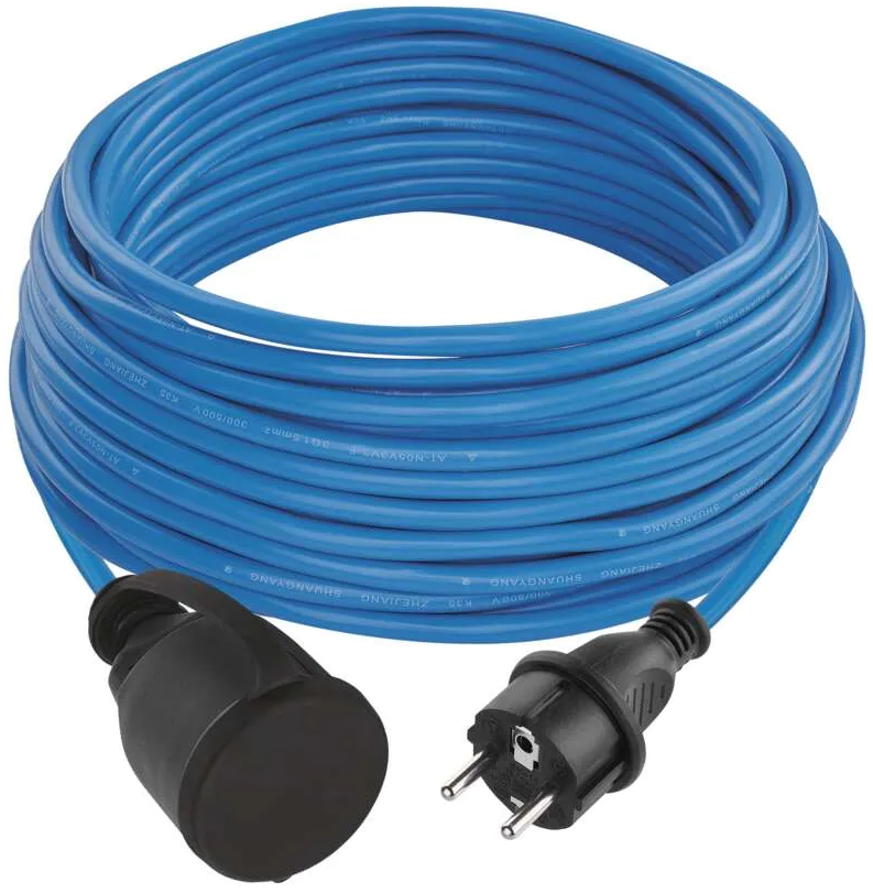 EMOS 20 m hosszabbító, fagyásálló, 1aljzat, kék (P01520W)