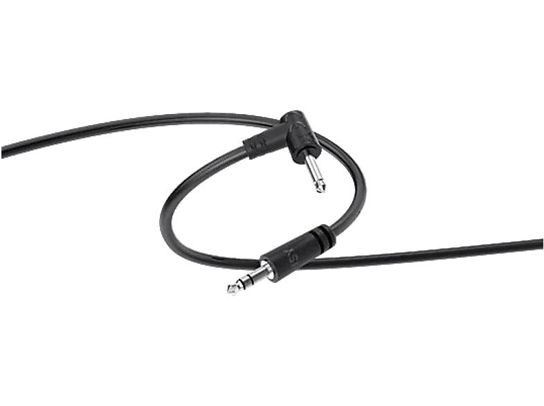Kabel audio Jack 3.5 mm - ISY IAU-1030 kątowy 0.5m Czarny