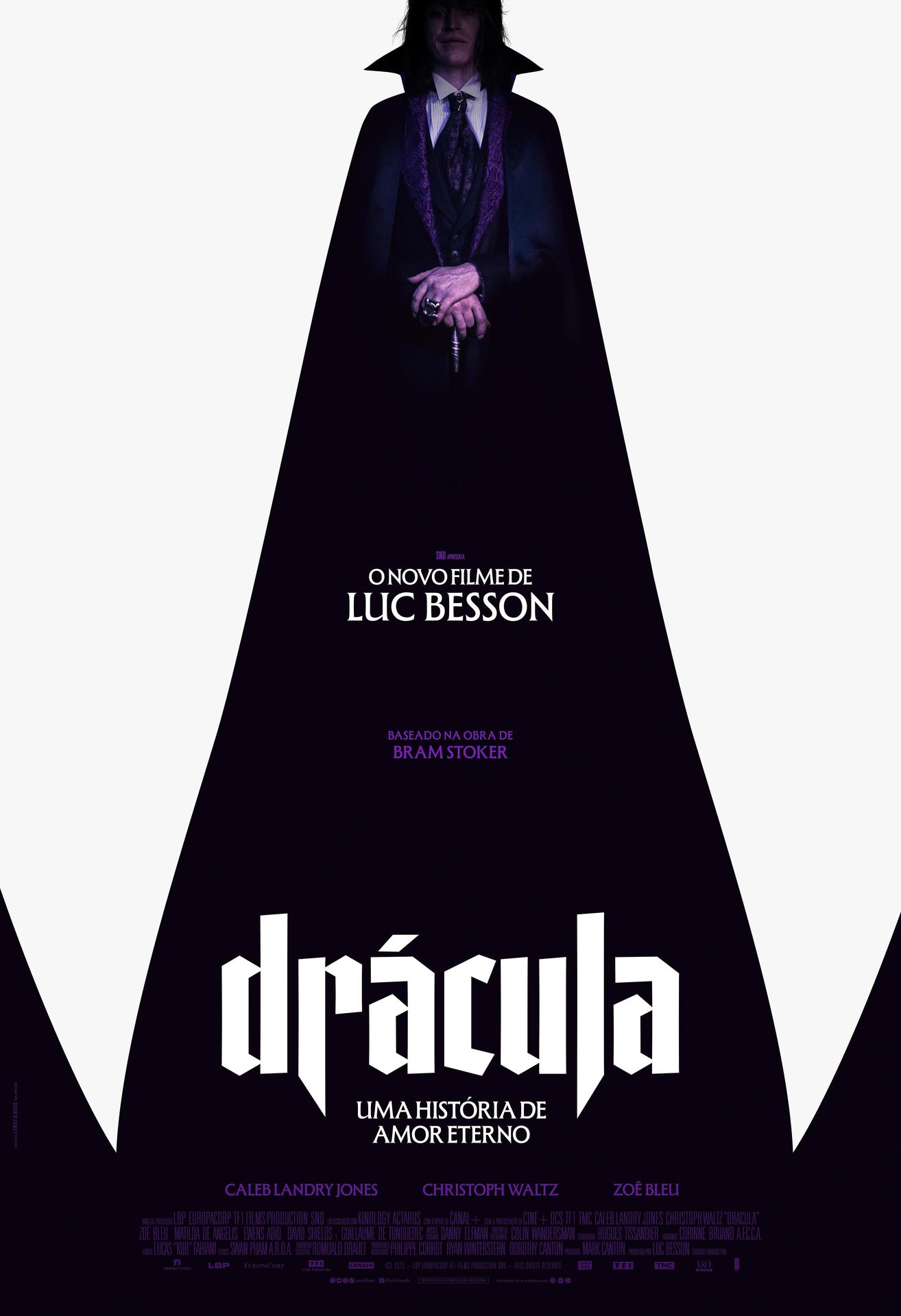 Poster für den Film Dracula. Ein Mann in einem Umhang steht vor dem Titel. Namen von Besetzung und Crew sind unten aufgeführt.