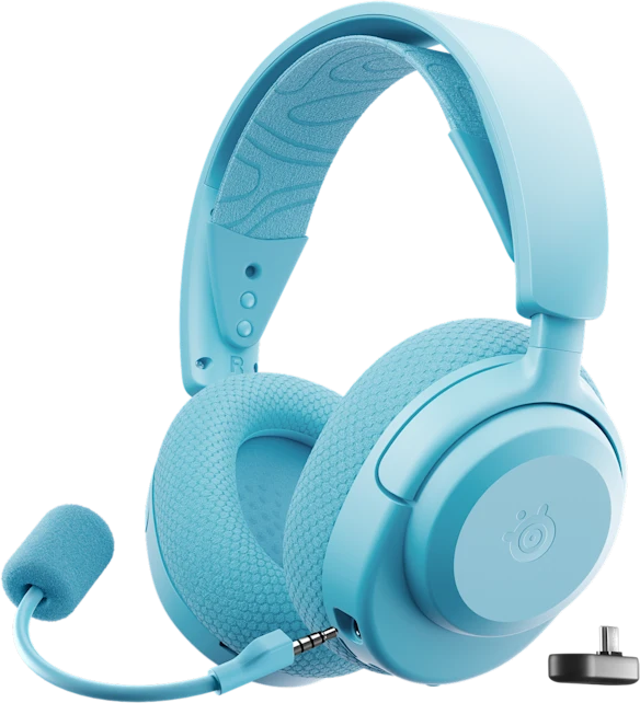 STEELSERIES Arctis Nova 3P vezeték nélküli Bluetooth gaming fejhallgató mikrofonnal PS-hez, aqua