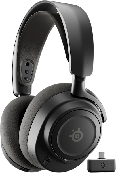 STEELSERIES Arctis Nova 7P Gen 2 vezeték nélküli Bluetooth gaming fejhallgató mikrofonnal PS-hez, fekete