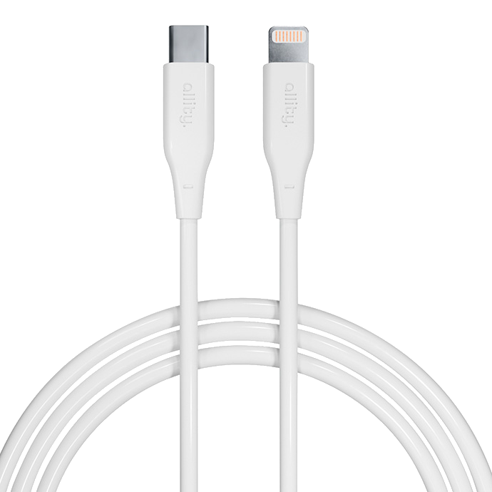 ALLITY USB-C Lightning kábel, 2 méter, fehér (AUC02_2_27W_W)