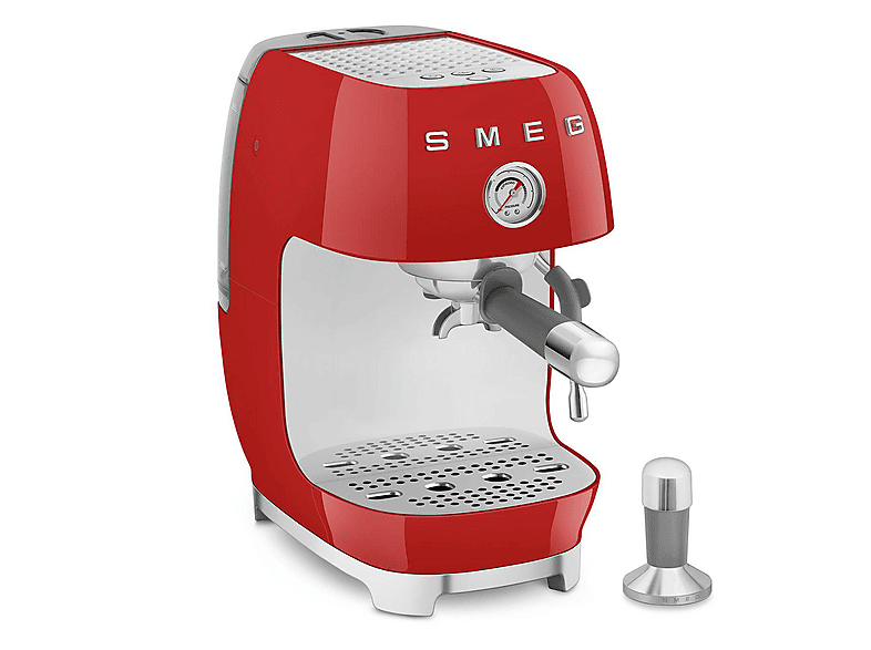 Smeg ECF03RDEU 50's Style Siebträgermaschine (Rot, 1650 Watt, 15 bar) — Foto 3 von 4