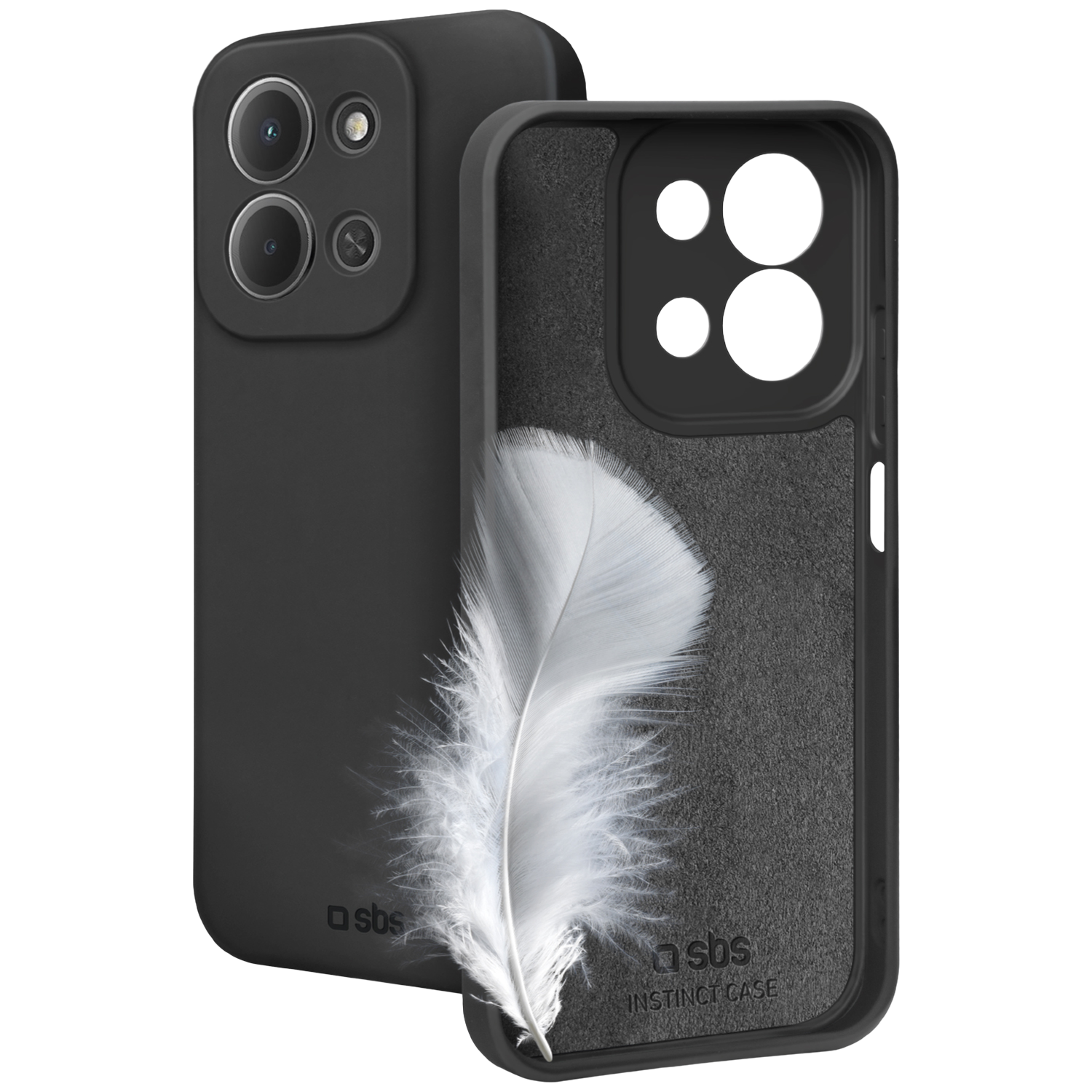 SBS MOBILE Cover Instinct Telefoonhoesje voor Xiaomi Redmi 15C Zwart afbeelding