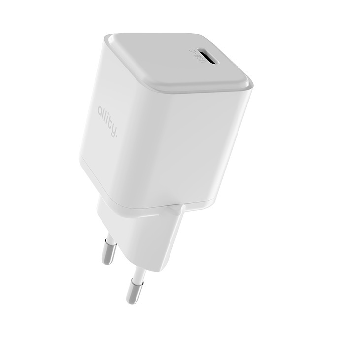 ALLITY USB-C GaN hálózati adapter, 20W, fehér (ATC01_20W_1USBC_W)