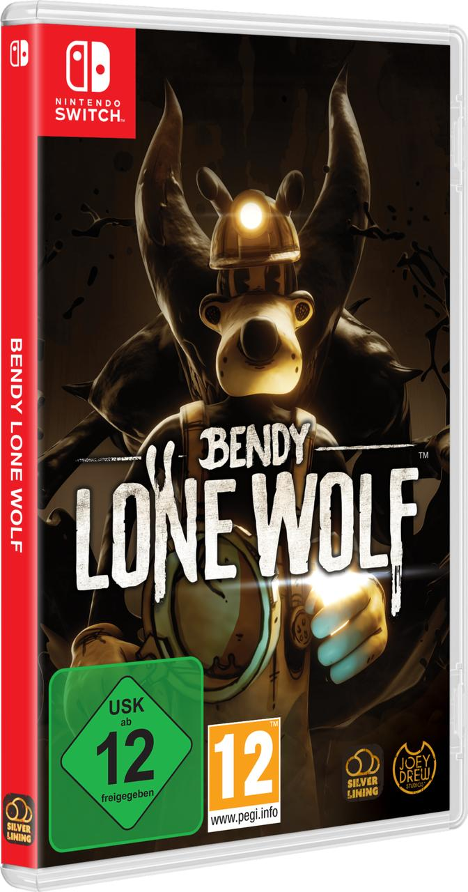 Bendy Lone Wolf Nintendo Switch-Spielcover. Ein Zeichentrickcharakter mit Bergmannshut ist abgebildet.