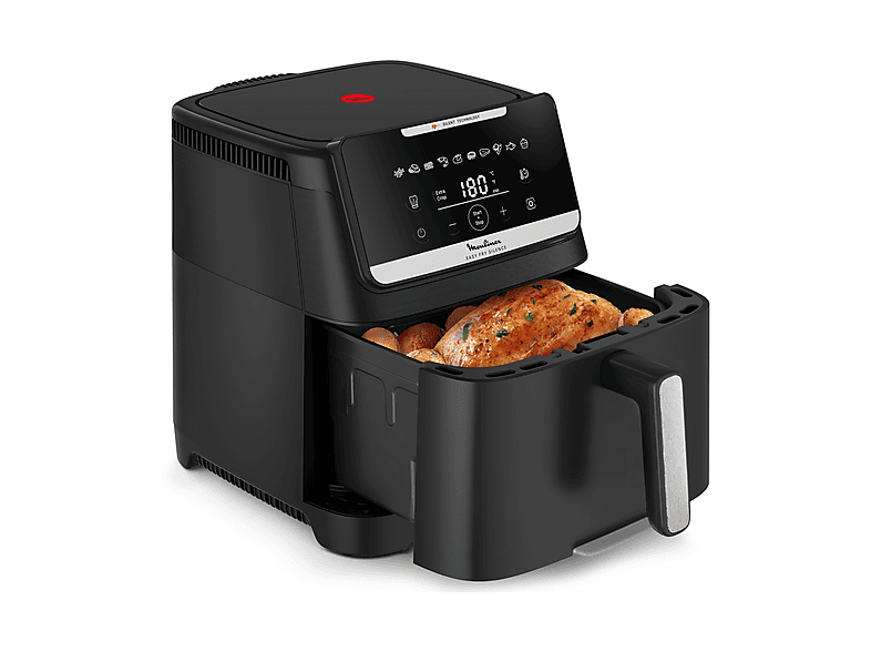 Moulinex Easy FRY Silence Ez8428 Friggitrice AD Aria, capacità 7 l, Max potenza 1800 W, 10 programmi, da 40 °C a 220 °C, Nero