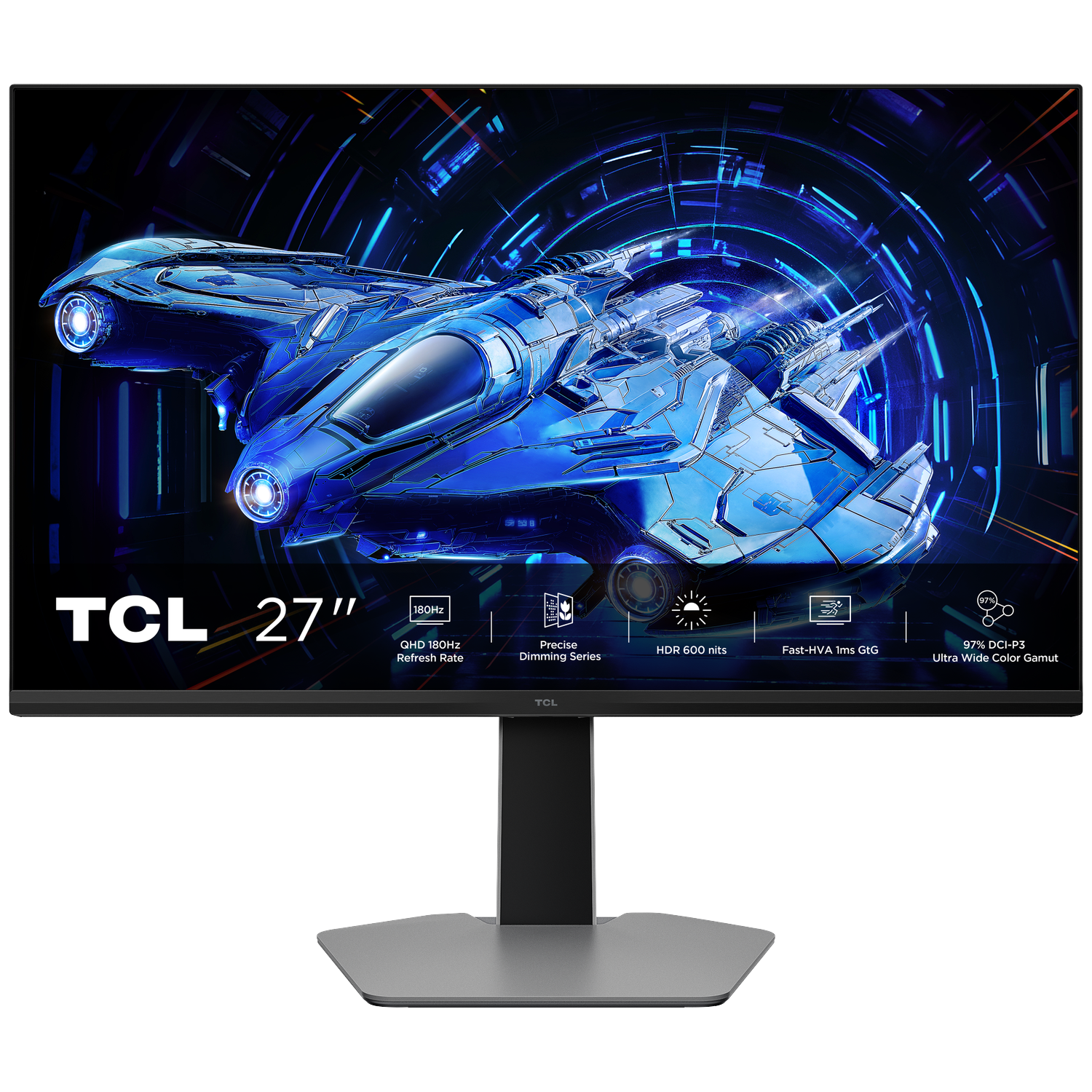 Tcl 27g64 27” Qd-mini-led Gaming Monitor - 27 Inch Qhd 2560 X 1440 Ahva (advanced Hyper-viewing Angle) afbeelding