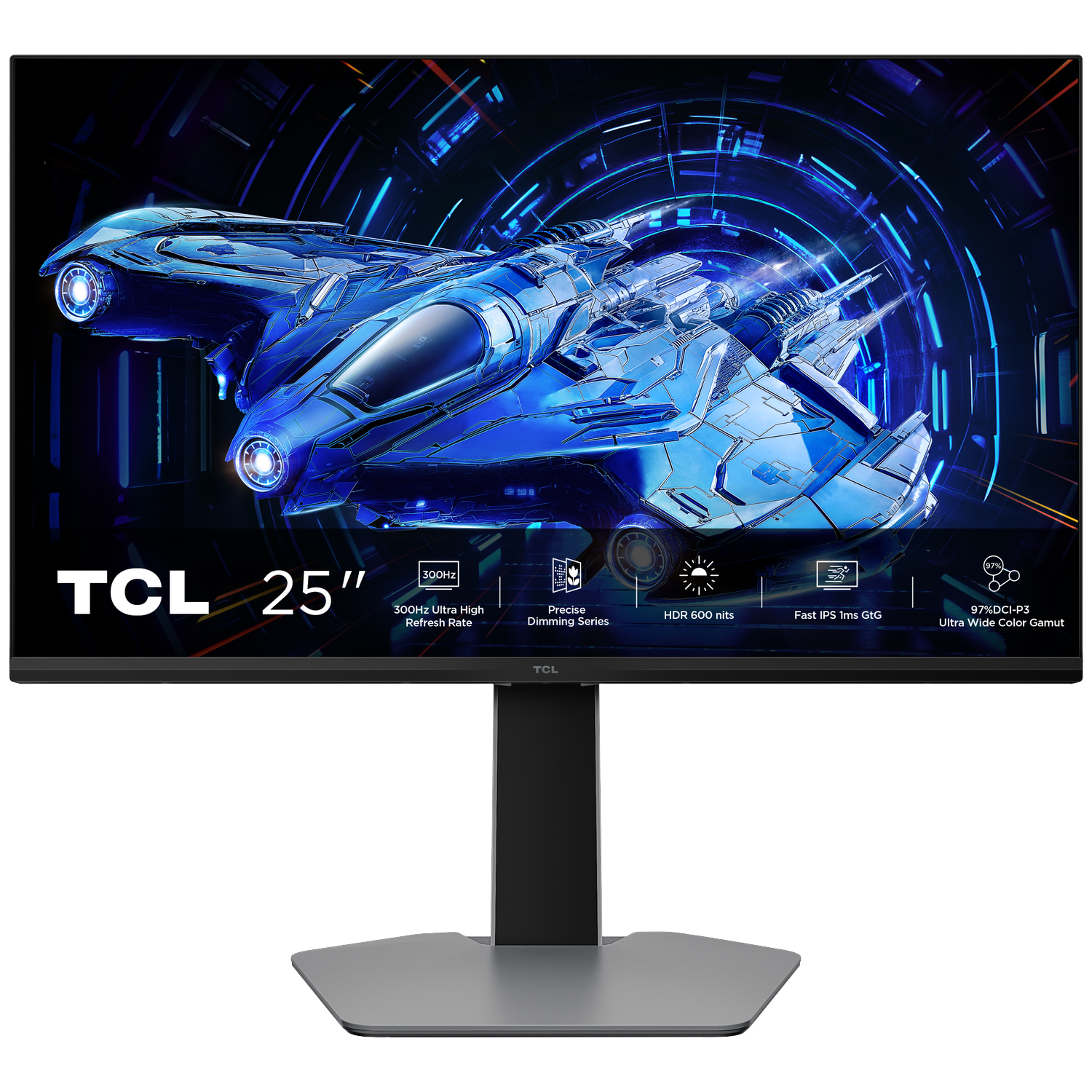 Tcl 25g64 25'' Qd-miniled Gaming Monitor - 25 Inch Fhd+ 1920 X 1080 Ips (in-plane Switching) afbeelding