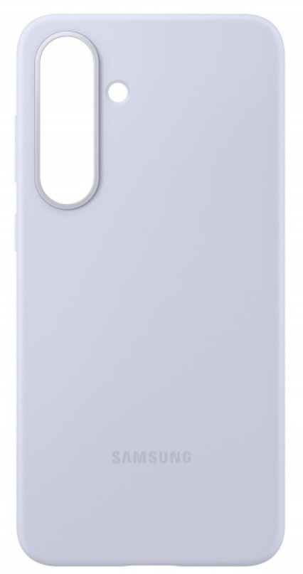Világos lila Samsung telefontok kamerával és gombkivágásokkal. A Samsung logó alul található.