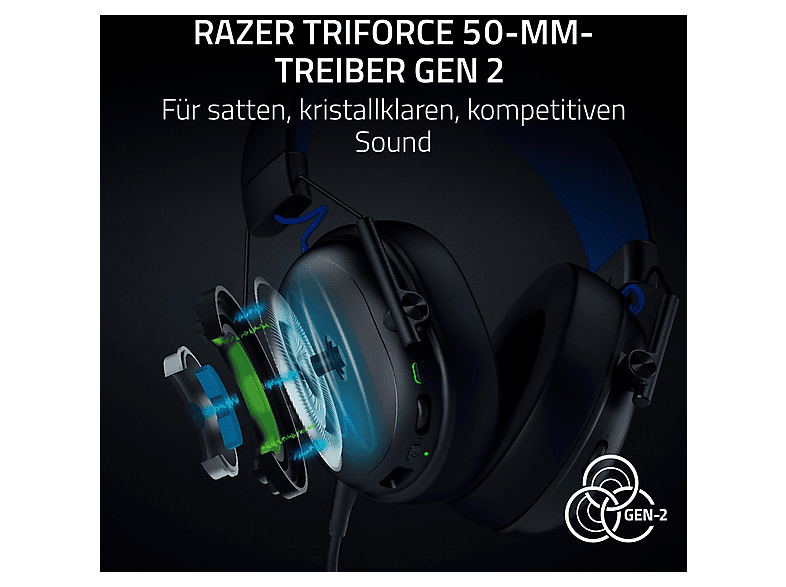 Thumbnail - RAZER Blackshark V X Hyperspeed, Over-ear Gaming-Headset Bluetooth Schwarz