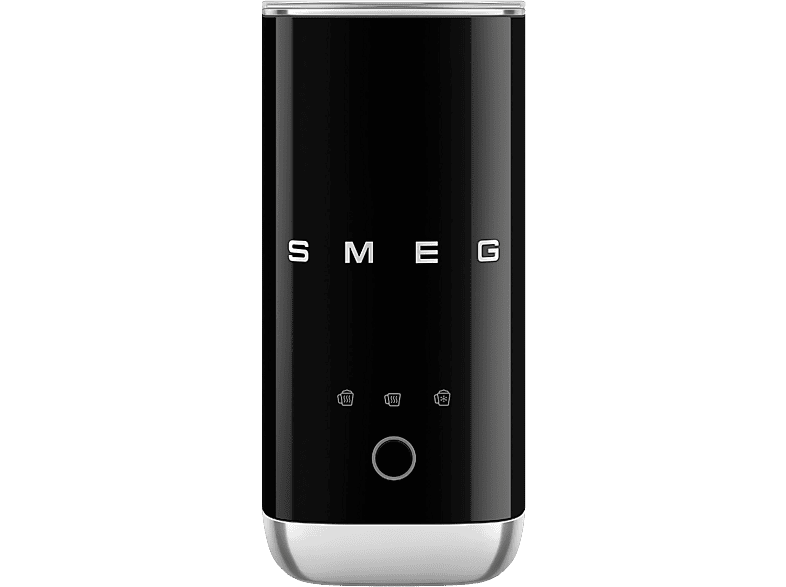 Smeg MFF02BLEU 50's Style Milchaufschäumer (Schwarz, 500 Watt, 120 ml)