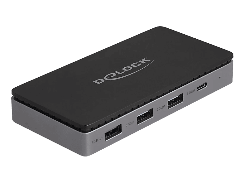 DELOCK USB Type-C™ 4K - Dual HDMI MST / Gibabit LAN PD 3.0 85 W Dockingstation, Grau/Schwarz