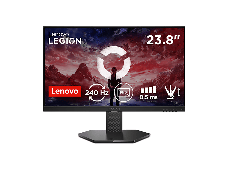 Monitor gaming - Lenovo Legion 24-10, 23.8" Full-HD, 240 Hz, 0.5 ms, IPS, AMD FreeSync™ Premium, Negro