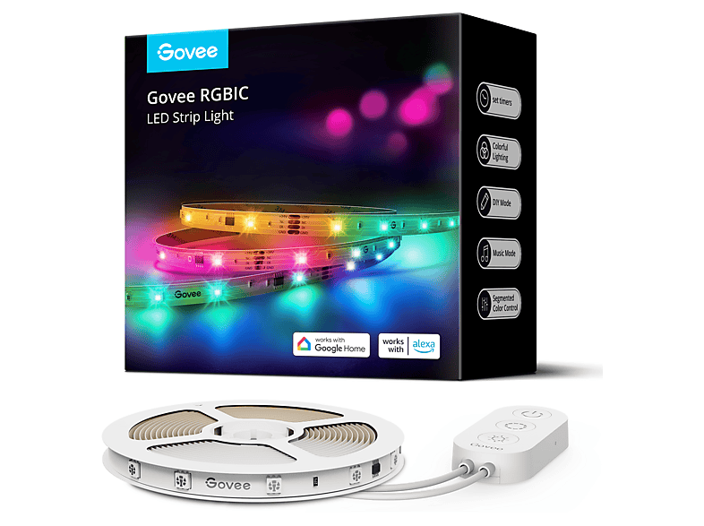 GOVEE RGBIC Wi-Fi+ BT Akıllı LED Şerit, 10 M Fiyat & Özellik
