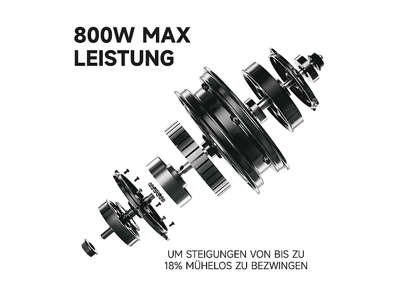 SEGWAY Ninebot E3 D E-Scooter (10 Zoll, Schwarz / Silber Rot)