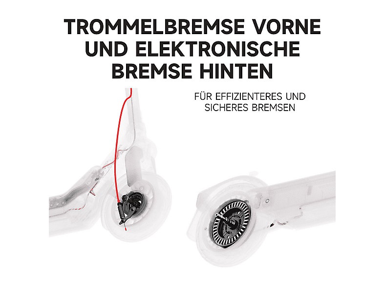 SEGWAY Ninebot E3 D E-Scooter (10 Zoll, Schwarz / Silber Rot)