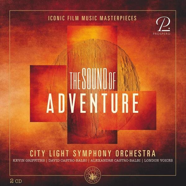 Albumcover für 'The Sound of Adventure'. Enthält Text und ein Logo. Der Hintergrund ist orange und braun. Steht 2 CD.