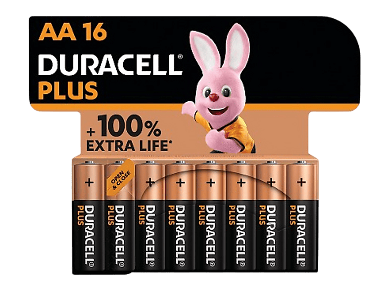 Duracell Plus Mignon AA, 16er-Pack; Batterie