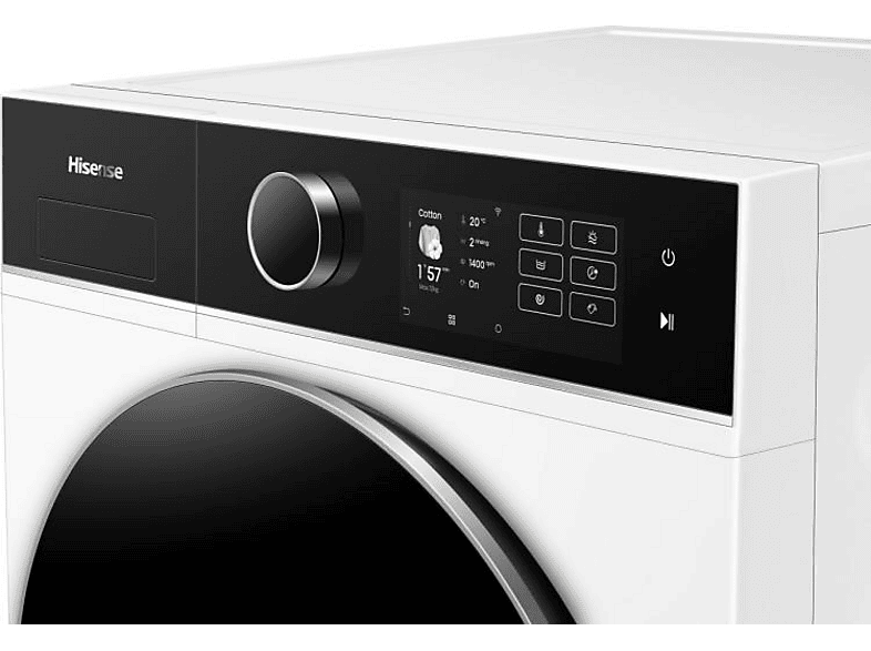 Hisense WD5I1245BWR Waschtrockner (12 kg / 8 kg, 1310 U/Min., freistehend, Weiß) — Foto 3 von 4