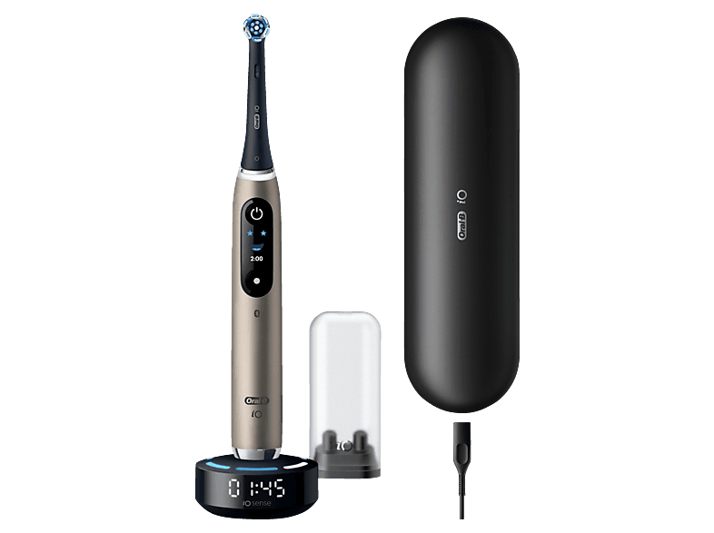 Thumbnail - ORAL-B iO Series 10 Smart Adapt, Schnellladestation, Lade-Reise-Etui, Elektrische Zahnbürste Gold, Reinigungstechnologie...