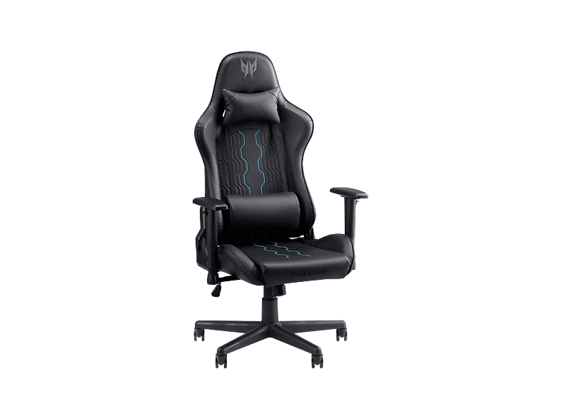 Acer Predator Rift Go 331 Gaming Stuhl, Ergonomischer Gaming Chair mit Verstellbarer Rückenlehne bis 160°, Schwarz/Blau