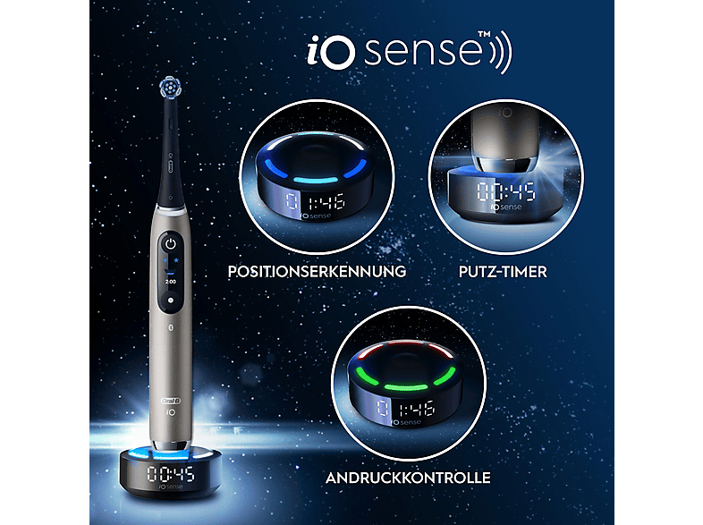 Thumbnail - ORAL-B iO Series 10 Smart Adapt, Schnellladestation, Lade-Reise-Etui, Elektrische Zahnbürste Gold, Reinigungstechnologie...
