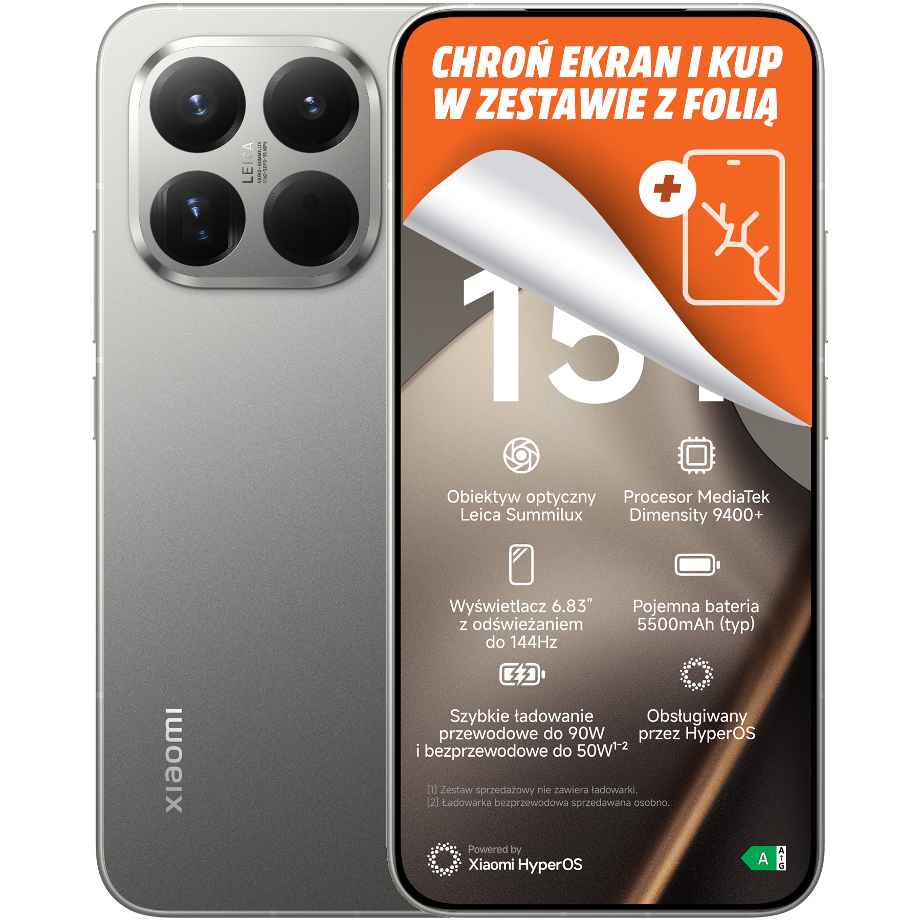 Smartfon XIAOMI 15T Pro 5G 12 GB/ 512 GB Szary | MediaMarkt