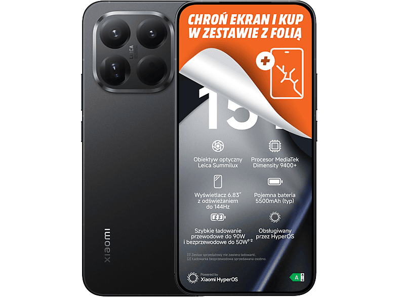 Smartfon XIAOMI 15T Pro 5G 12/512GB 6.83" 144Hz Czarny