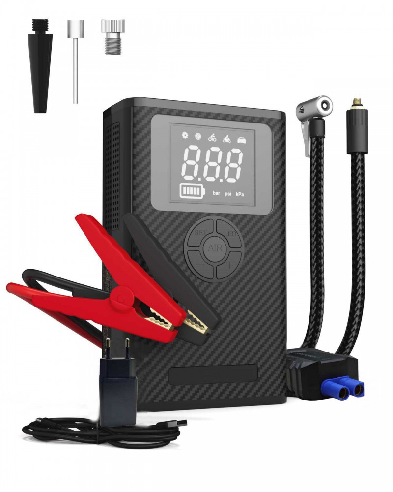 CELLECT 5 az 1-ben hordozható powerbank, autóindító és kompresszor (PBANK-CF-A16)