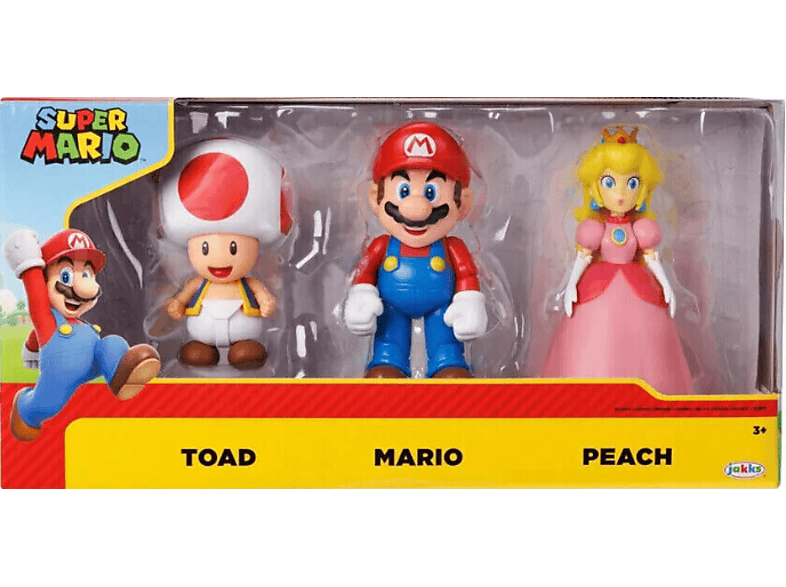 Nintendo Sammelfiguren Mario, Toad and Peach Actionfigur ( 10cm) Set