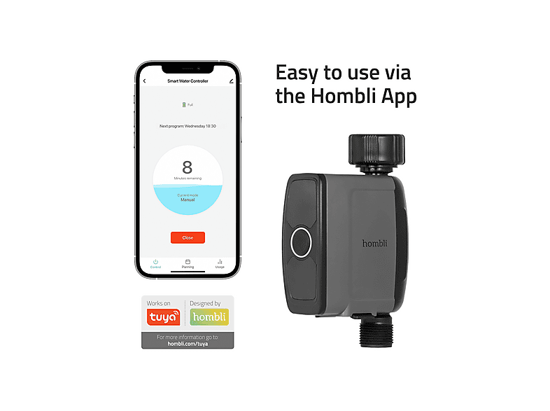 Thumbnail - HOMBLI Smarte, Bewässerungssteuerung, Grau