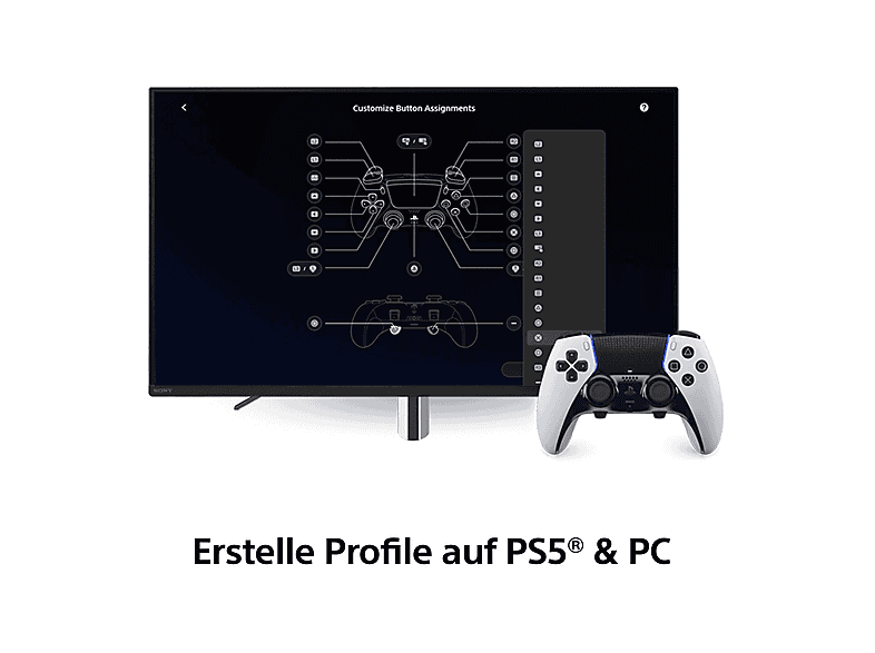 Thumbnail - SONY 9443995 DualSense® Edge Wireless Controller Weiß für PlayStation 5, MAC, Android, iOS