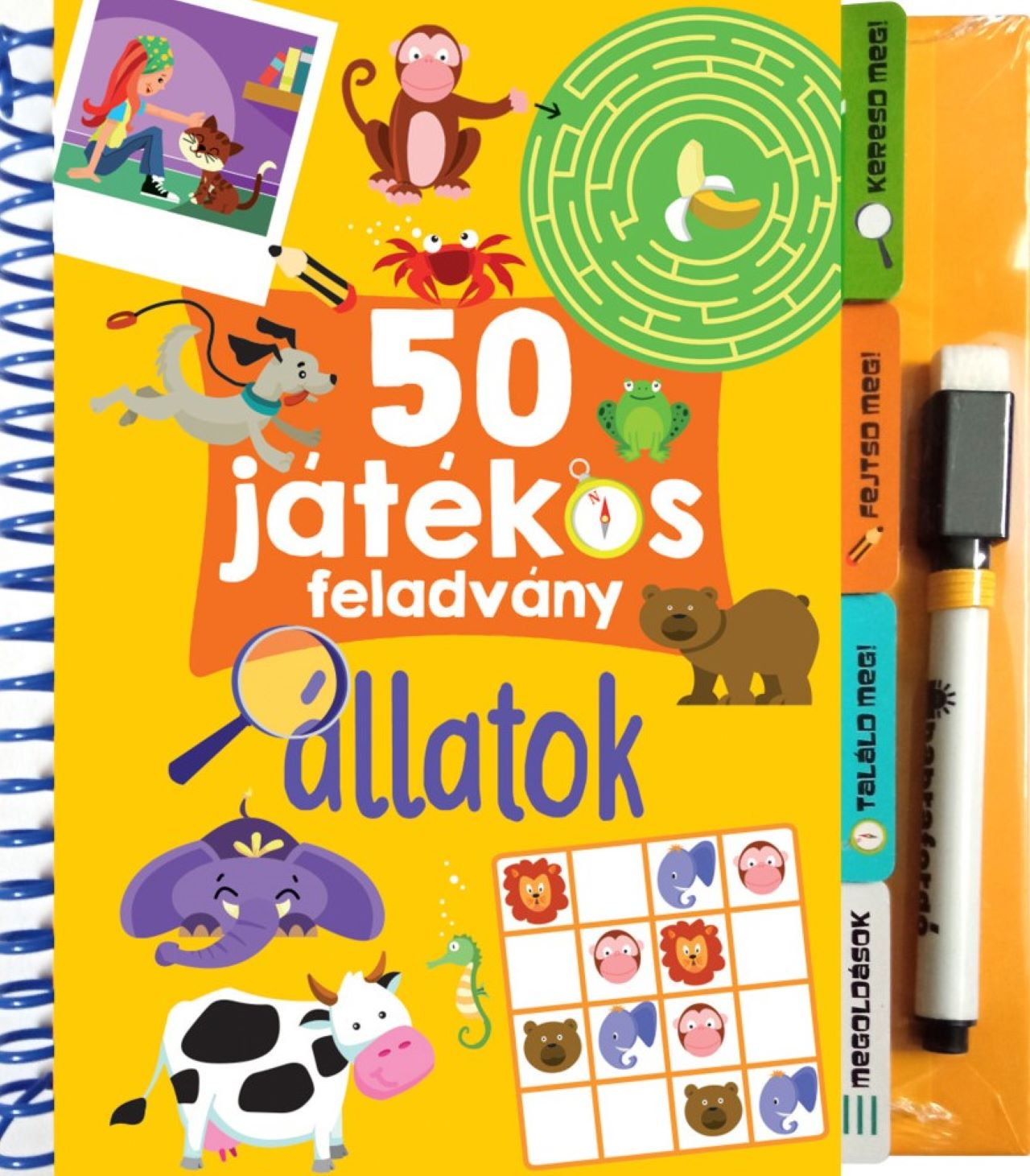 Napraforgó Könyvkiadó - 50 játékos feladvány Állatok