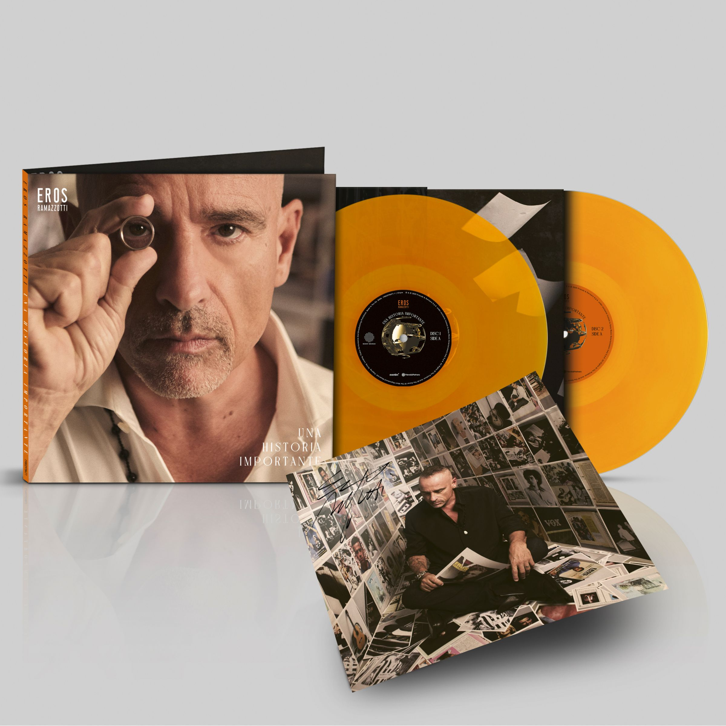 Eros Ramazzotti - Una Historia Importante (Spanish) (Signed) (Orange Vinyl) (Vinyl LP (nagylemez))