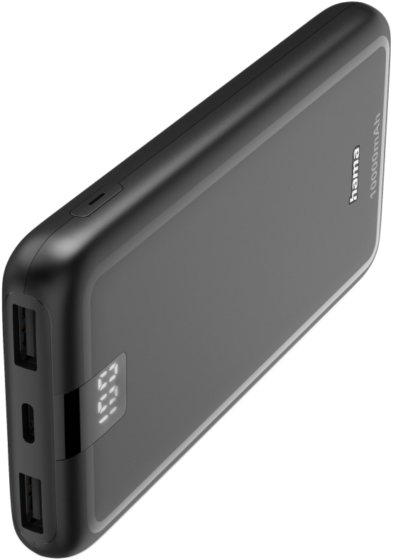 HAMA Performance 10 powerbank, 10000 mAh, USB-C, USB-A, fekete (201709)