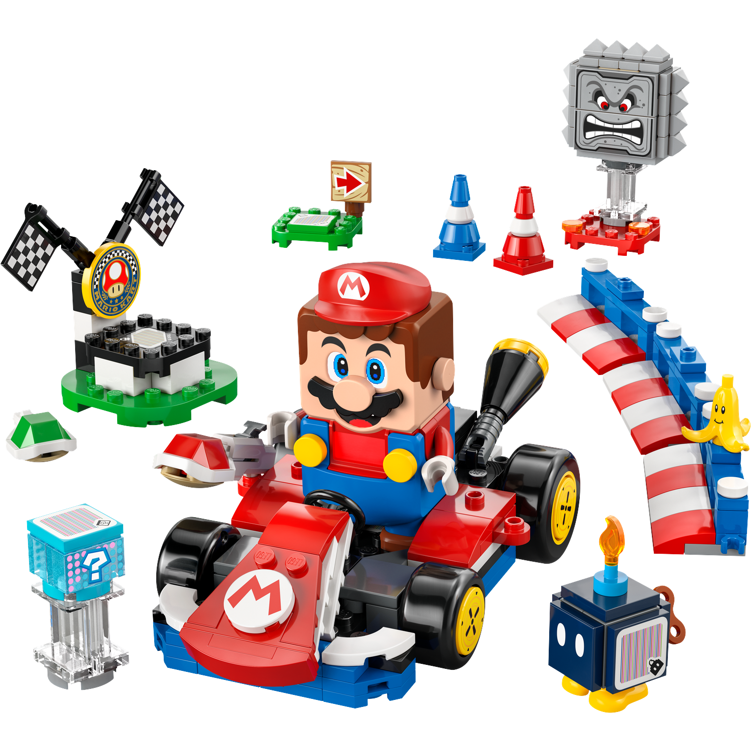 Lego Super Mario 72043 Mario Kart ' Interactieve En Standaardkart Bouwstenen