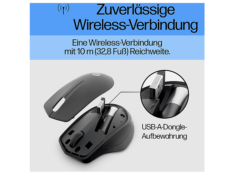 Thumbnail - HP 280 Silent Wireless Maus, Schwarz