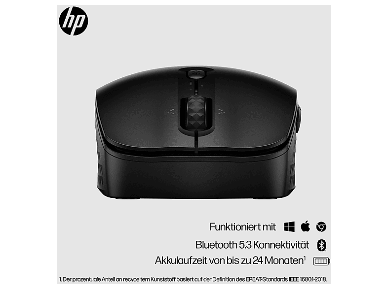 HP 420 Maus Bluetooth® Schwarz 7 Tasten 4000 dpi