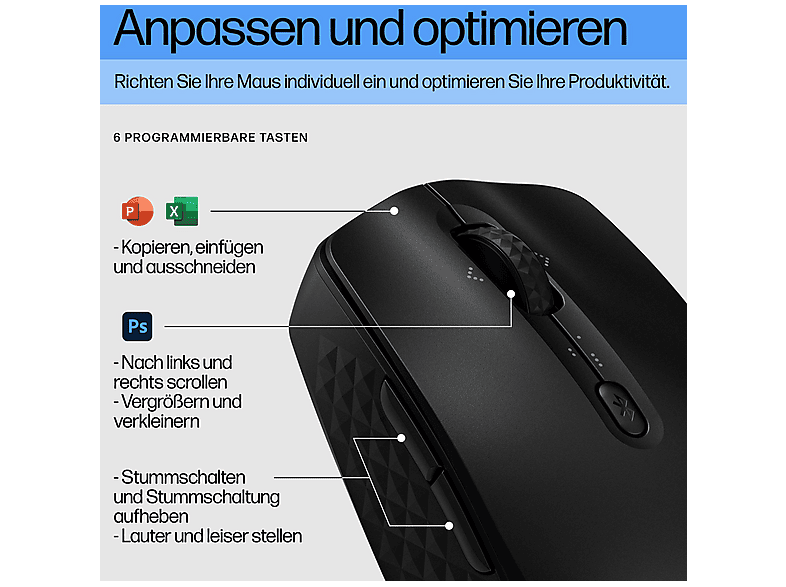 Thumbnail - HP 420 programmierbare Bluetooth Maus, Schwarz