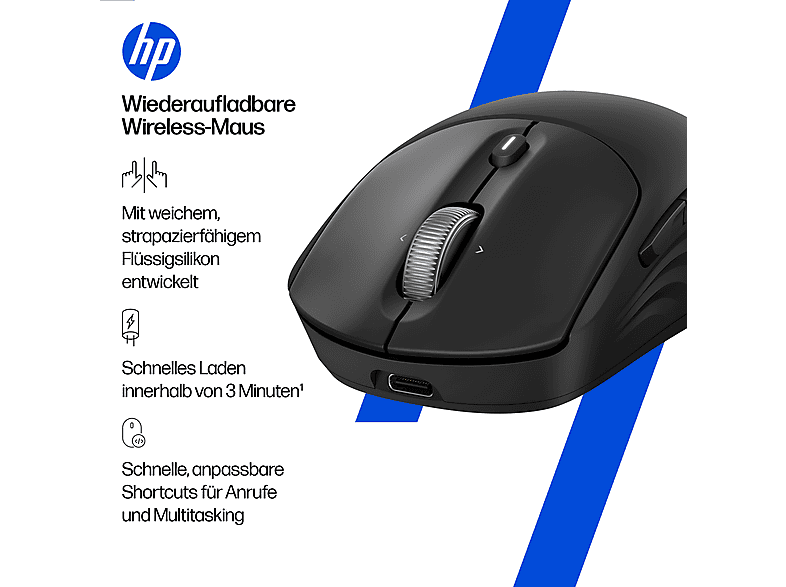 Thumbnail - HP 700 wiederaufladbare Maus, Schwarz