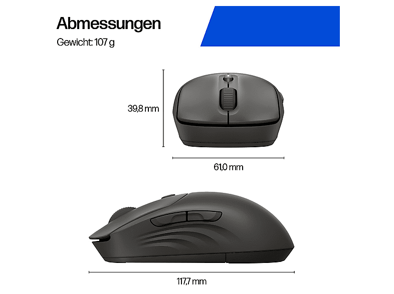 Thumbnail - HP P 400 Leise Maus, Schwarz