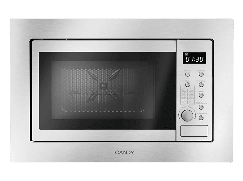 REACONDICIONADO Seminuevo Muy bueno Microondas con grill integrable - Candy CA38F7N20XXW, 1300W, 5 Niveles de Potencia, 20L, 8 Automenús, Sin panelar