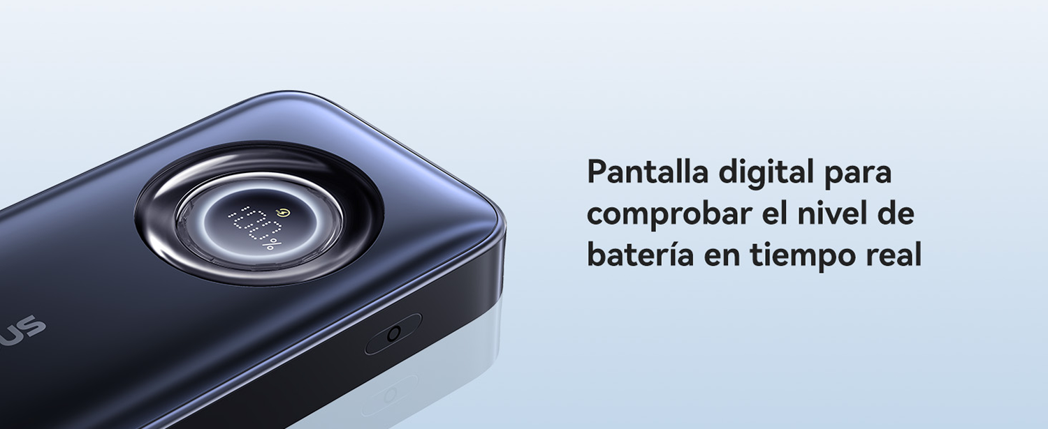 Pantalla digital para comprobar el nivel de batería en tiempo real