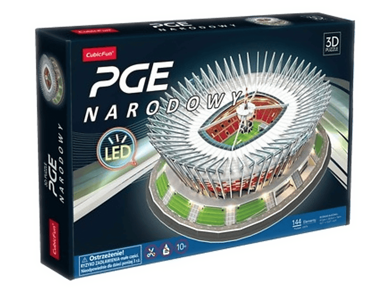 Puzzle 3D CUBIC FUN PGE Narodowy LED 306-L541H (144 elementy)