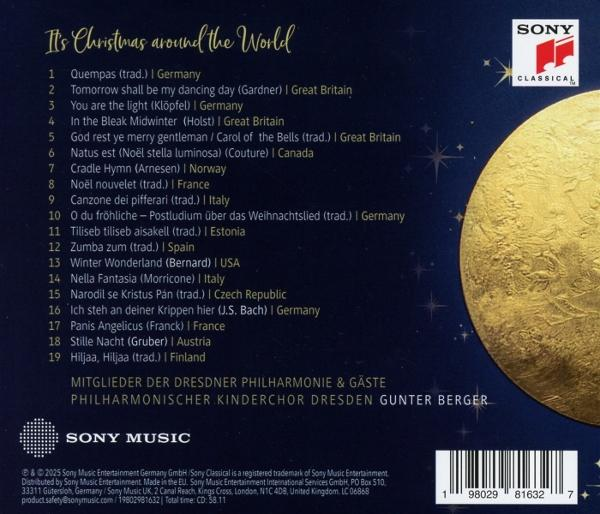 CD-Cover. Goldener Mond rechts. Titelliste in der Mitte. Sony Classical-Logo oben rechts.