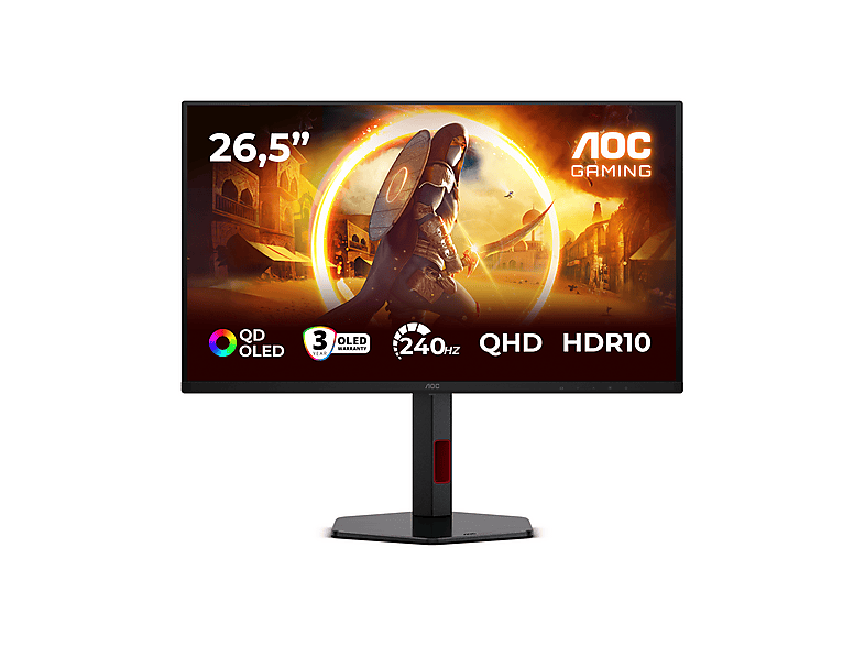 AOC Q27G4ZDR, OLED 26,5 Zoll  QHD  Gaming Monitor  0,03 ms Reaktionszeit 240 Hz 