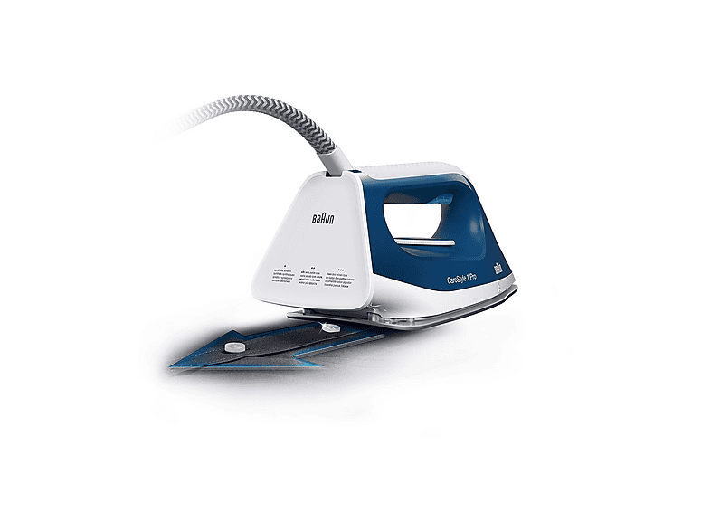 BRAUN CareStyle 1 Pro IS 1512 BL, Dampfstoß 380 g/min, FreeGlide 3D, SuperCeramic Bügelsohle, DoubleSteam, leichtes Bügeln, vertikale Auffrischung, Dampfbügelstation 2200 Watt, 6 bar